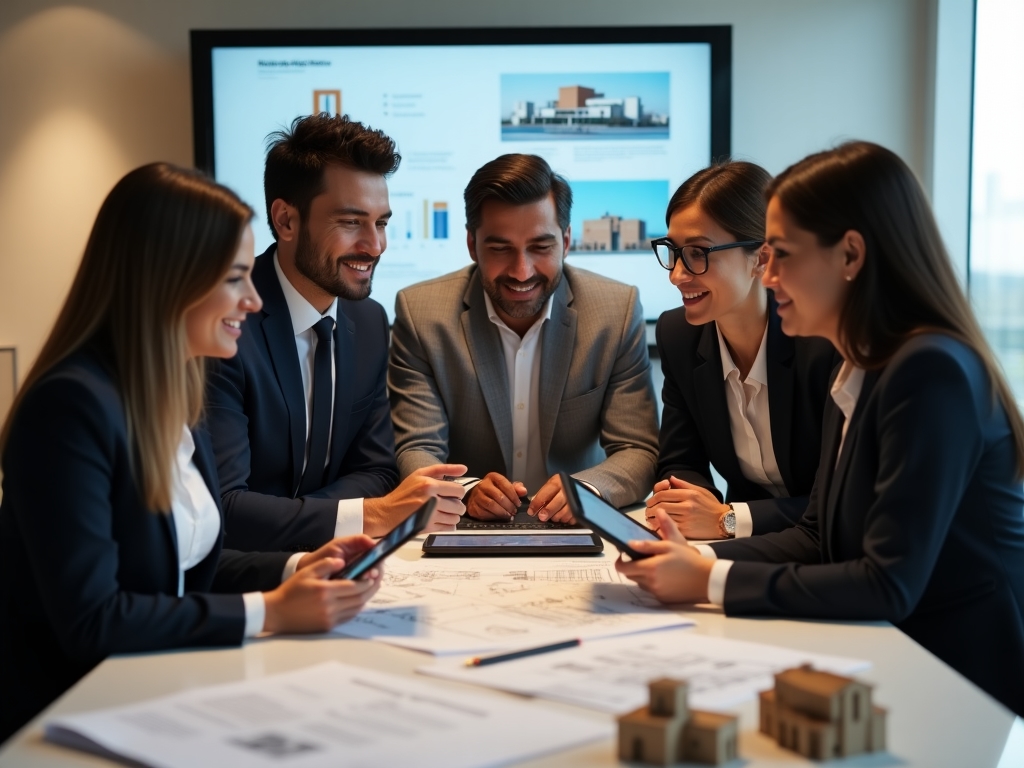 Investor meeting analyzing projects